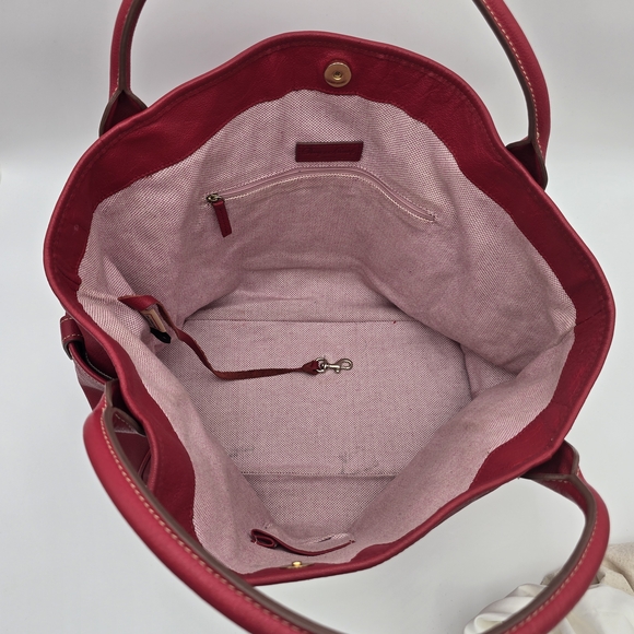 Dooney & Bourke Kristen Red Leather Tote Bag - Picture 16 of 16